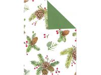Julpapper 57cmx154m Pinecones dubbels.