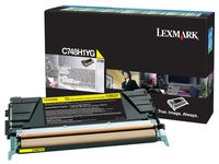 Toner LEXMARK C748H1YG gul