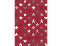 Julpapper 70cmx20m Stars röd