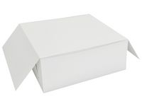 Tårtkart. m lock 28X28X10cm vit 200 /FP