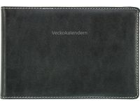 Veckokalendern, svart konstläder -1414