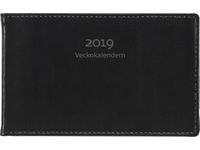 Veckokalendern, svart skinn- 1411