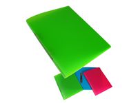 Emo Ringpärm A4 i plast neongrön