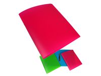 Emo Ringpärm A4 i plast neonrosa