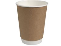 Kaffebägare double wall 36cl brun 25/FP