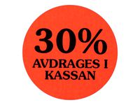 Etikett 30 % AVDRAGES I KASSAN