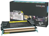 Toner LEXMARK C736H1YG gul