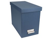 Förvaringsbox hängmapp kartong blå