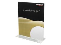 Informationsställ acryl A4 stående