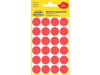 Färgkodningsprick AVERY Ø18mm röd 96/FP