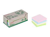 Notes STAPLES recy 76x76mm Pastell 12/FP