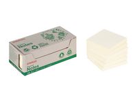 Notes STAPLES recy 76x76mm gul 12/FP