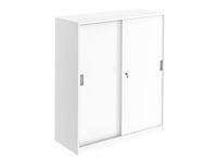 Skjutdörrskåp 3-plan 1200x400x1320 vit