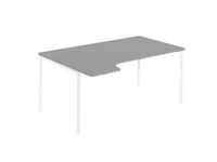 Hörnskrivbord vä 1800x1200x740 grå/vit