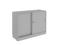 Skjutdörrskåp 2-plan 1200x400x915 grå