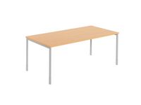 Skrivbord rakt 2000x800x740 bok/silver