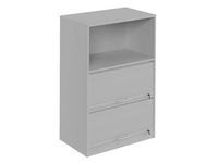 Skåp 2xjalusi 1-plan 800x400x1320 grå