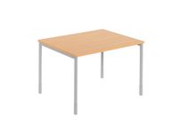 Skrivbord rakt 1200x800x740 bok/silver