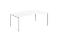 Hörnskrivbord hö 2000x1200x740 vit/silv