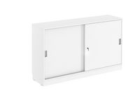 Skjutdörrskåp 3-plan 1600x400x1320 vit