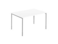 Skrivbord rakt 1400x800x740 vit/silver