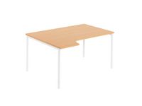 Hörnskrivbord vä 1600x1200x740 bok/vit