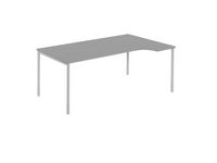 Hörnskrivbord hö 2000x1200x740 grå/silv