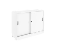 Skjutdörrskåp 2-plan 1200x400x915 vit