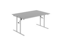 Fällbord 1600x800x730x18 grå/silver