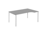 Hörnskrivbord hö 1800x1200x740 grå/silv
