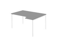 Hörnskrivbord hö 1600x1200x740 grå/vit
