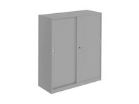 Skjutdörrskåp 3-plan 1200x400x1320 grå