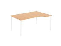Hörnskrivbord hö 1800x1200x740 bok/vit