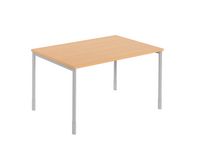 Skrivbord rakt 1400x800x740 bok/silver