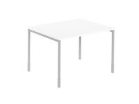 Skrivbord rakt 1200x800x740 vit/silver