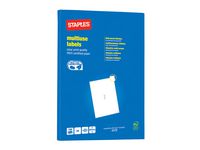 Etikett STAPLES 210x297mm 100/FP