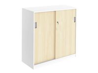 Skjutdörrskåp 2-plan 1200x400x915vit/bjö