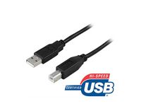 Kabel DELTACO USB 2.0 A-B 2m Svart