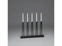 Ljusstake 5-arm metall svart/mässing