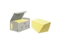Notes POST-IT 100%recyc 127x76mmgul 6/FP
