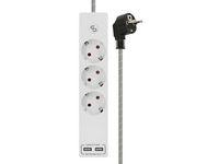 Grenuttag SMARTLINE 3-vägs/USB 1,5m