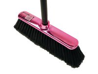 Sopborste Shinybrush rosa med skaft