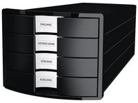 Blankettbox HAN 4 lådor recy svart