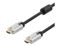 Kabel DELTACO HDMI-HDMI 1m Låsbar