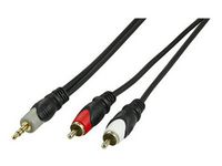 Kabel DELTACO 3,5mm ha-2xRCA ha 1m