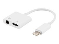 Adapter DELTACO Lightning-3,5mm 8cm