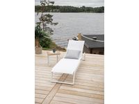Solsäng Mexico vit alu/teak, 2-pack