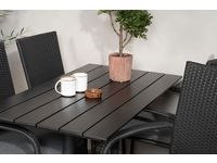 Cafébord Denver 120x70cm, svart