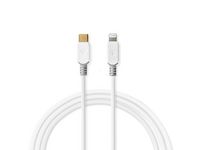 Kabel NEDIS Lightning - USB-C 3m Vit