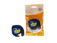 Tape LetraTAG Plast 12mm Svart på Gul